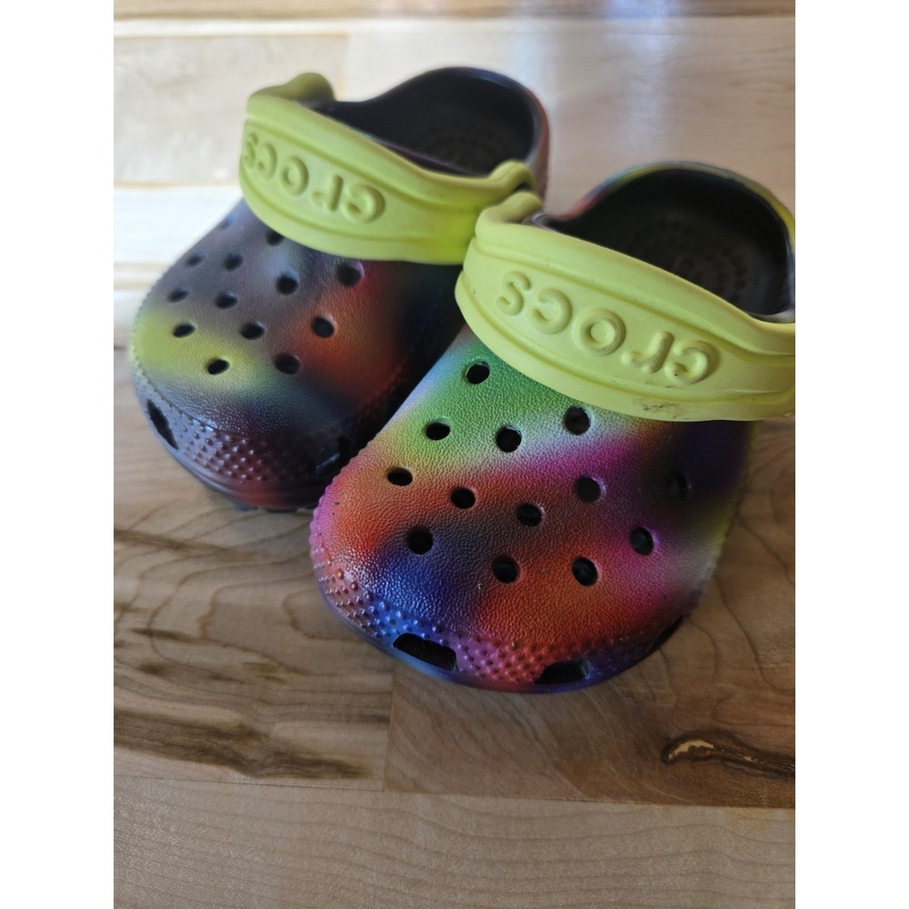 Baby Infant Croc Size 4 Tie Dye Summer Beach Crocs